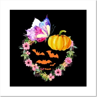 Butterflies and Pumpkins Posters and Art